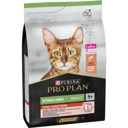 Сухой корм для стерилизованных кошек Purina Pro Plan Sterilised Adult 1+ Vital Functions с лососем 3 кг