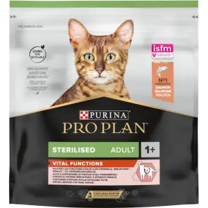 Сухой корм для стерилизованных кошек Purina Pro Plan Sterilised Adult 1+ Vital Functions с лососем 400 г