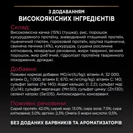 Сухой корм для стерилизованных кошек Purina Pro Plan Sterilised Savoury Duo, с уткой и печенью, 1,5 кг