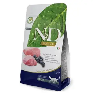 Беззерновий сухий корм Farmina N&D Grain Free Prime Lamb & Blueberry Adult для дорослих кішок ягня, чорниця 5 кг