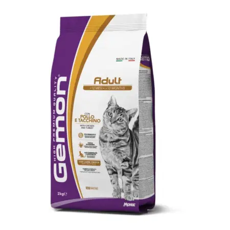 Сухий корм Gemon Cat Adult для котів з куркою та індичкою 2 кг