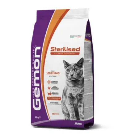 Сухий корм Gemon Cat Sterilised для стерилізованих котів з індичкою 2 кг