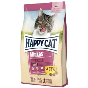 Сухий корм Happy Cat Minkas Sterilised Geflugel для кастрованих котів та стерилізованих кішок з птицею, 0,5 кг,70402