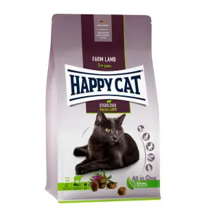 Сухий корм Happy Cat Sterilised Weide Lamm для дорослих стерилізованих котів зі смаком ягняти, 10 кг, 70586