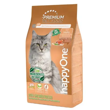 Сухий корм happyOne Premium Adult Cat Fresh Salmon Преміум для дорослих кішок зі свіжим лососем 1,5 кг