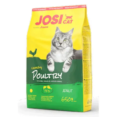 Сухий корм JosiCat Adult Crunchy Chicken для дорослих кішок, з ніжним м'ясом домашньої птиці, 650 г