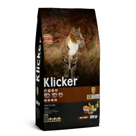 Сухий корм Klicker Холістик беззерновий для дорослих котів з Лососем 300 г