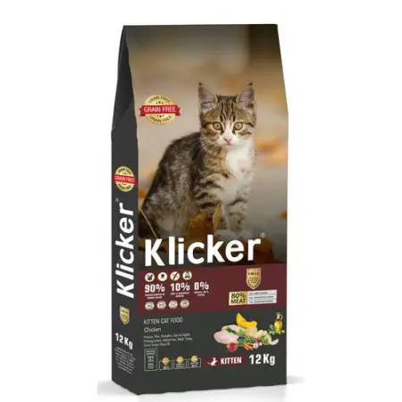 Сухий корм Klicker Холістик беззерновий для кошенят з Куркою 12 кг