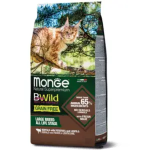 Сухий корм Monge Cat Bwild Grain Free буйвол для котів великих порід з 2-х місяців 1,5 кг