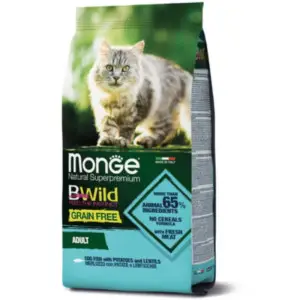 Сухий корм Monge Cat Bwild Grain Free для котів з тріскою 1,5 кг