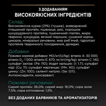 Сухий корм Purina Pro Plan Adult 1+ Renal Plus для дорослих котів з куркою 14 кг