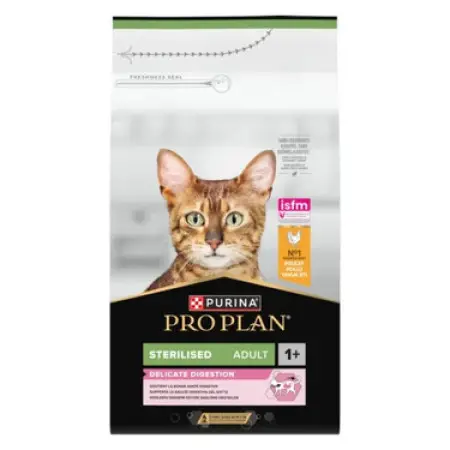 Сухий корм Purina Pro Plan Sterilised Delicate для стерилізованих котів з чутливим травленням, з куркою, 1,5 кг