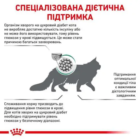 Сухий корм Royal Canin Diabetic при цукровому діабеті у кішок, 1.5 кг