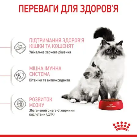 Сухий корм Royal Canin Mother and Babycat для кошенят та годуючих кішок, 2 кг