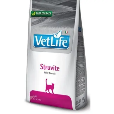 Сухий лікувальний корм для Farmina Vet Life Struvite дієт. харчування для котів для розчинення струвітних уролітів, 2 кг