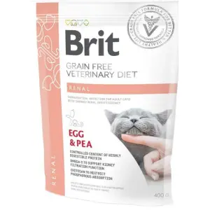 Сухой корм Brit GF VetDiet Cat Renal для кошек, при заболеваниях почек, с яйцом и горохом, 400 г