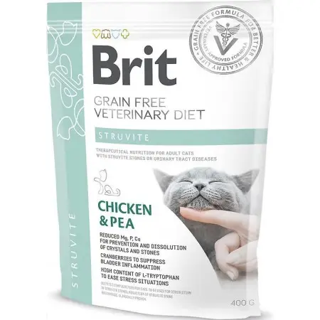 Сухий корм Brit GF VetDiet Cat Obesity для котів, при зайвій вазі та ожирінні, з куркою та горохом, 400 г