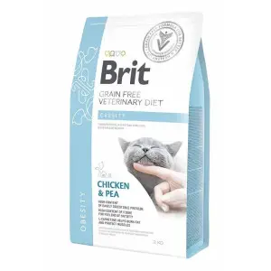 Сухий корм Brit GF VetDiet Cat Obesity для котів, при зайвій вазі та ожирінні, з куркою та горохом, 2 кг