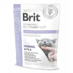 Сухий корм Brit GF VetDiet Cat Gastrointestinal для котів, при порушеннях травлення, з оселедцем, лососем, яйцем та горохом, 400 г