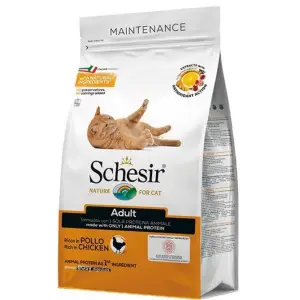 Сухий монопротеїновий корм Schesir Cat Adult Chicken для дорослих котів з куркою 400 г