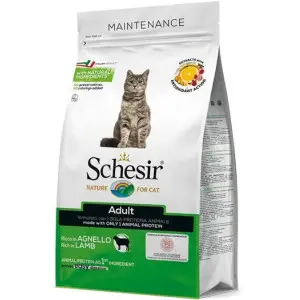 Сухий монопротеїновий корм Schesir Cat Adult Lamb для дорослих котів з ягням 1,5 кг