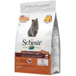 Сухий монопротеїновий корм Schesir Cat Sterilized & Light для стерилізованих котів схильних до повноти з куркою 400 г
