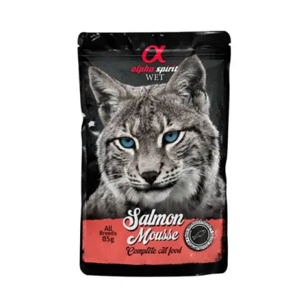 Влажный корм Alpha Spirit Salmon Mousse Cats для кошек, мусс с лососем 85 г