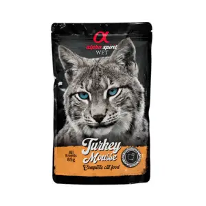 Вологий корм Alpha Spirit Turkey Mousse для котів, мусс з індичкою 85 г