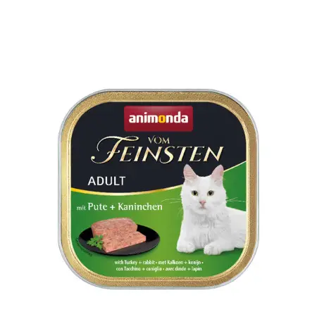 Влажный корм Animonda Vom Feinsten для кошек, с индейкой и кроликом, 100 г