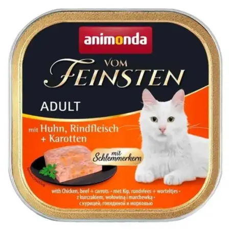 Вологий корм Animonda Vom Feinsten для котів з куркою, яловичиною та морквою 100 г