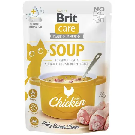 Корм вологий "Суп для котів Brit Care Soup with Chicken з куркою", 75 г