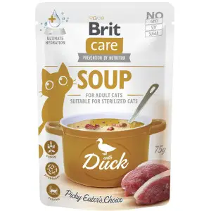 Корм влажный "Суп для кошек Brit Care Soup with Duck с уткой", 75 г
