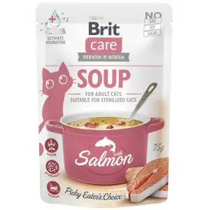 Корм вологий "Суп для котів Brit Care Soup with Salmon з лососем", 75 г