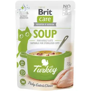 Корм влажный "Суп для кошек Brit Care Soup with Turkey с индейкой", 75 г