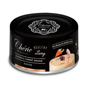 Влажный корм Cherie Healthy Living Мусс из курицы и моркови для кошек 80 г