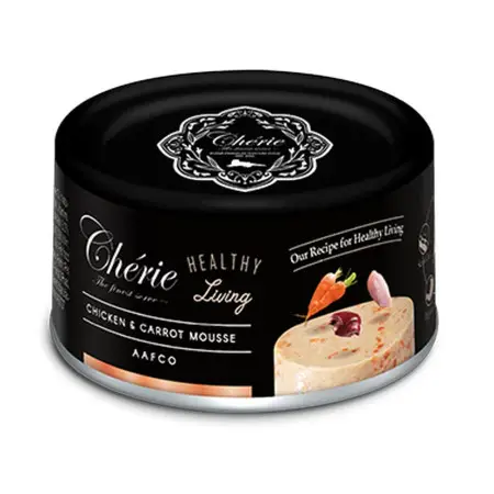 Влажный корм Cherie Healthy Living Мусс из курицы и моркови для кошек 80 г