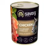 Вологий корм Savory для стерилізованих котів, з куркою, 400 г