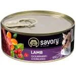 Вологий корм Savory для стерилізованих котів, з ягням, 100 г