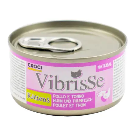 Вологий корм для кошенят VIBRISSE тунець/курка, 70г
