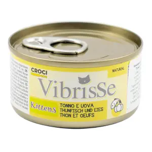 Вологий корм для кошенят VIBRISSE тунець/яйця, 70г
