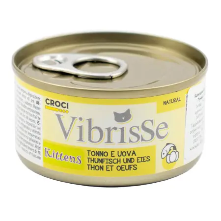 Вологий корм для кошенят VIBRISSE тунець/яйця, 70г