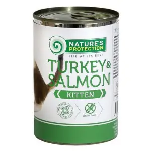 Вологий корм для кошенят з індичкою та лососем Nature's Protection Kitten Turkey&Salmon 400г
