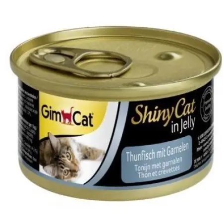 Вологий корм для котів GimCat Shiny Cat з тунцем і креветками 70 г