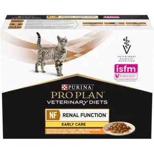 Вологий корм для котів із захворюванням нирок Purina Pro Plan Veterinary Diets NF Renal Function Early Care з куркою 10 x 85 г