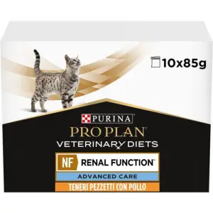 Вологий корм для котів із захворюванням нирок Purina Pro Plan Veterinary Diets NF Renal Function з куркою 10 x 85 г