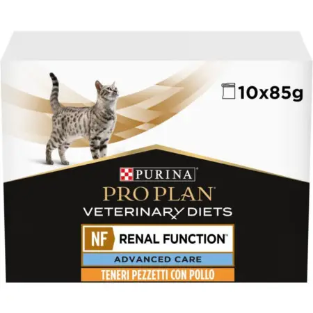 Вологий корм для котів із захворюванням нирок Purina Pro Plan Veterinary Diets NF Renal Function з куркою 10 x 85 г
