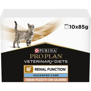 Вологий корм для котів із захворюванням нирок Purina Pro Plan Veterinary Diets NF Renal Function з лососем 10 x 85 г