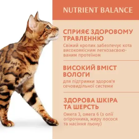 Влажный корм для кошек Optimeal кролик в белом соусе 85 г