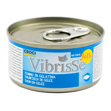 Вологий корм для котів VIBRISSE JELLY, тунець в желе, 70г