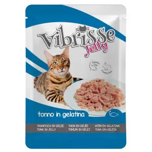 Вологий корм для котів VIBRISSE JELLY, тунець в желе, Пауч 70г